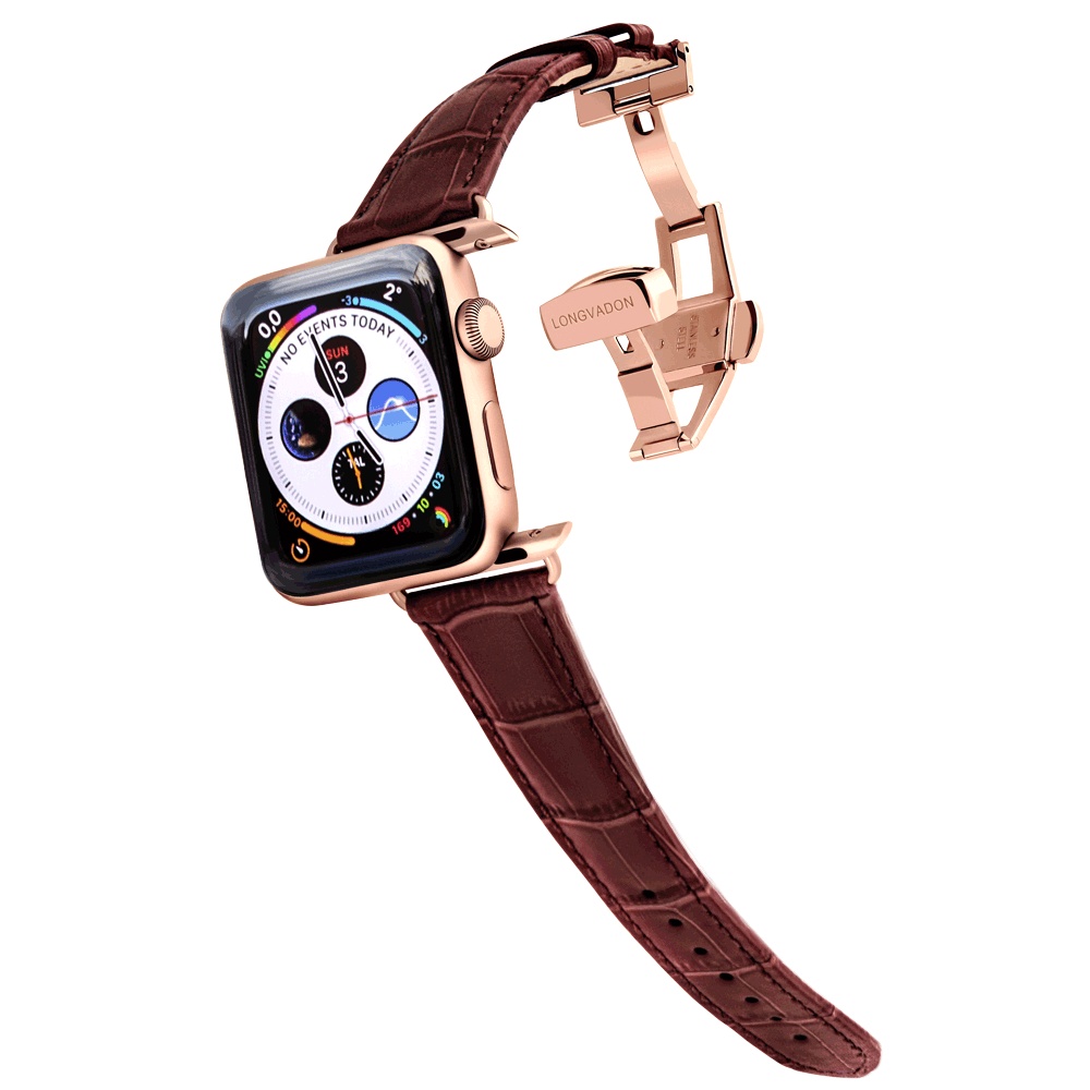 Damen Caiman Mahagoni-Braun mit Roségold