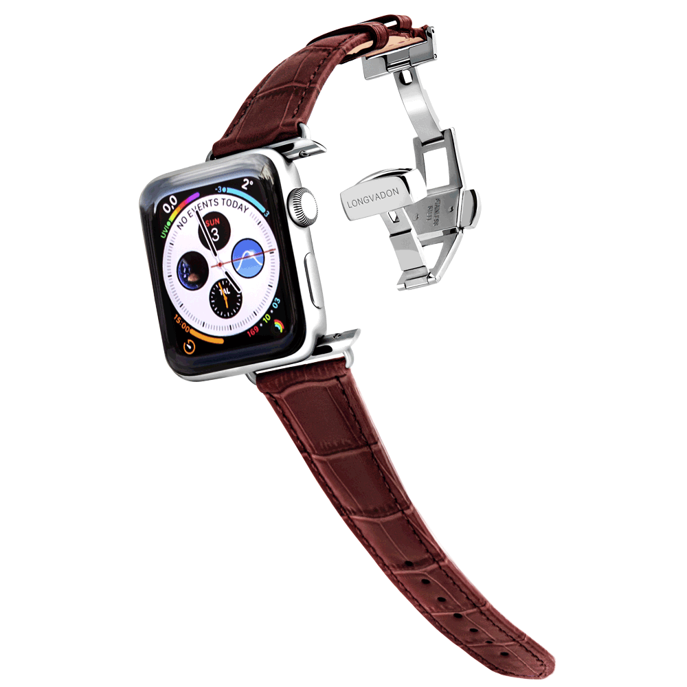 Damen Caiman Mahagoni-Braun mit Silber