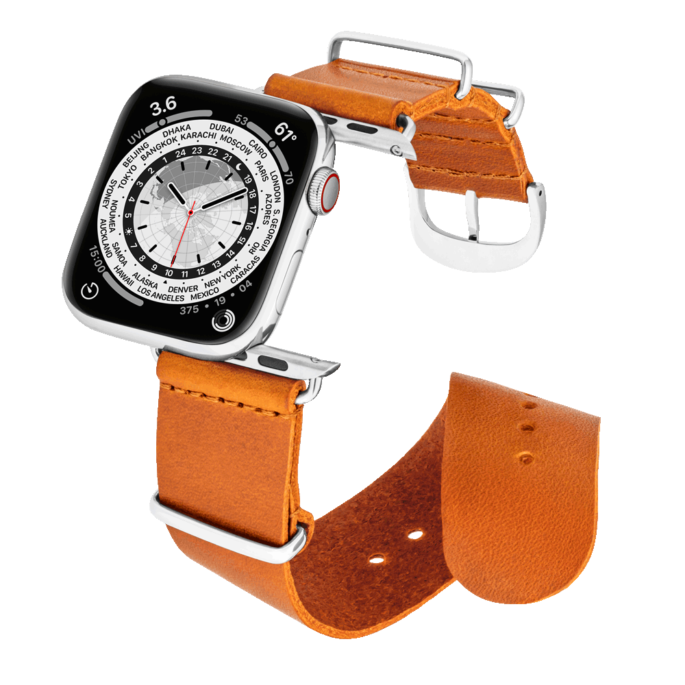 45MM Whiskey-Braun mit Silber