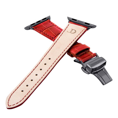 Damen Caiman Purpurrot mit Schwarz