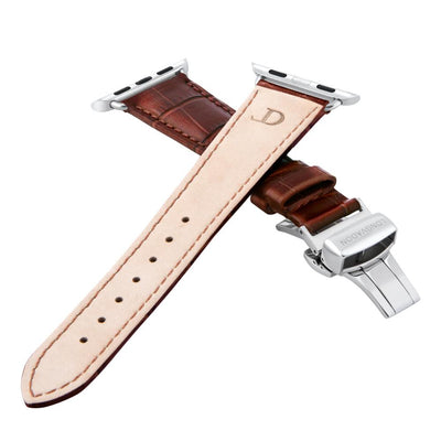 Damen Caiman Mahagoni-Braun mit Silber