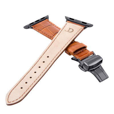 Damen Caiman Whiskey-Braun mit Schwarz