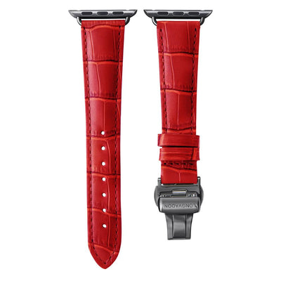 Damen Caiman Purpurrot mit Schwarz