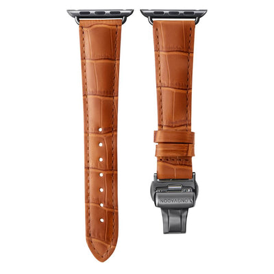 Damen Caiman Whiskey-Braun mit Schwarz