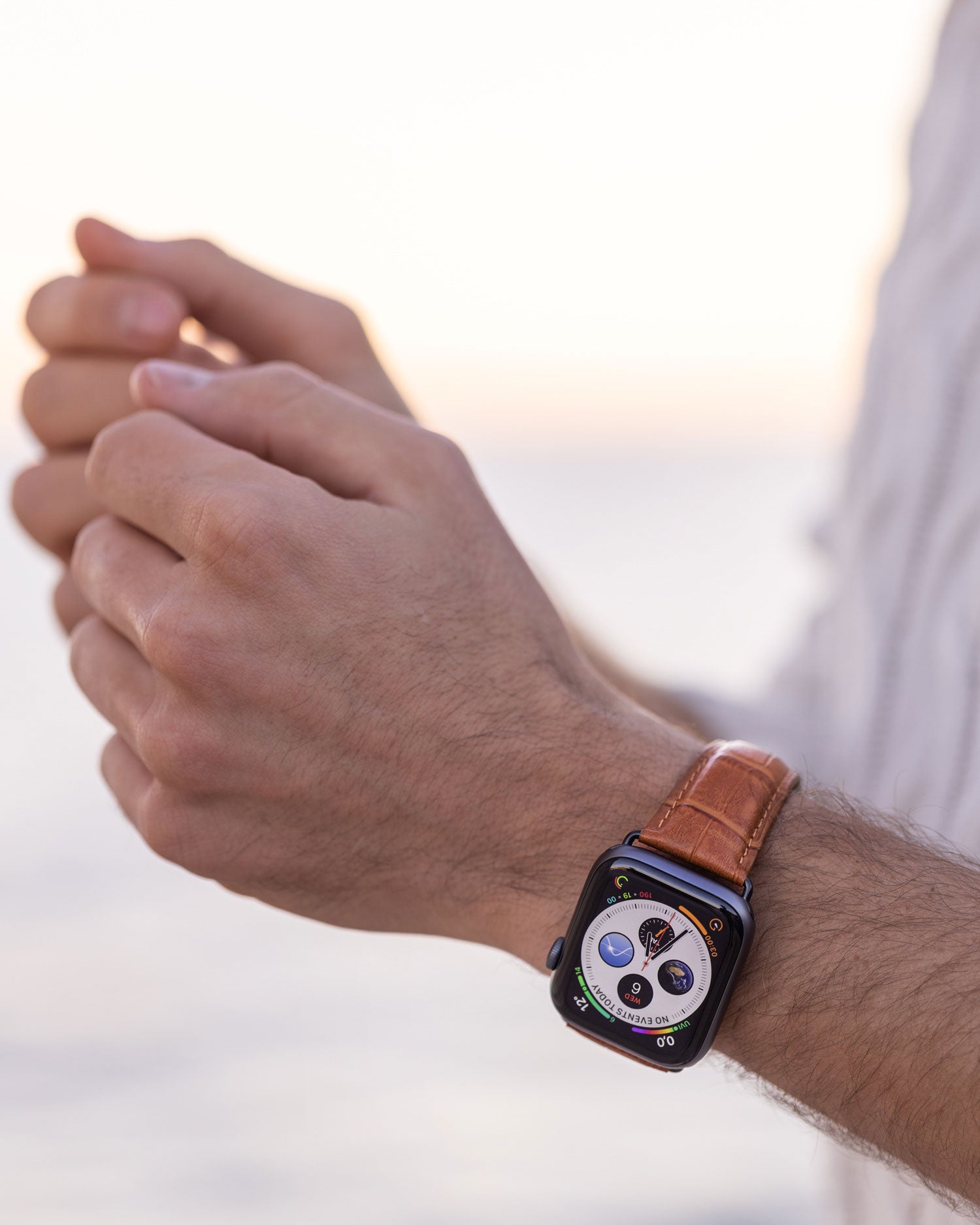 Longvadons whiskeybraunes Apple Watch Armband